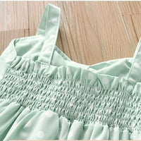 Binmer Toddler Baby Girls Outfits Sling odjeća Wave Point Print Romper Kids haljina