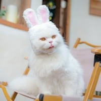 OPVISE CAT HEAGEAR EXQUISITE Predodređeni meki crtani zečji uši za kućne ljubimce mačji pas šešir bijeli