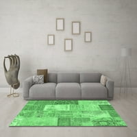 Ahgly Company Indoreni pravokutnik patchwork smaragdno zeleni prelazne prostirke, 7 '9 '