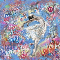 Graffiti Ballerina Poster Print - Marta Wiley