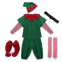 Božićni genie kostimi za dječake i djevojke, čarape sa pojasevima, kape i šeširima za roditelje i djecu,