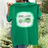 Sretan DAN PATRICK-ovi majice zelene četvoro listove djeteline auto labavi kratki rukav na vrhu Lucky izbjeljena majica
