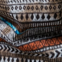 Yievit pleteni vrhovi za muškarce čišćenje etničkog stila Polu-zip povremeni štand muški duks pulover okrugli izrez sive s