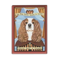 Retro kućni ljubimci Magnet, patrona Saint Dog, kavalirski kralj Charles španijel, vintage reklamna