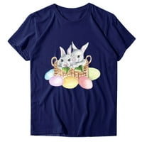 Taotanxi Žene Ležerne prilike za ispis kratkih rukava O-izrez Labavi majica Bluza na vrhu Ženska vrhova na prodaju ispod $ slatka