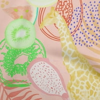 Onuone pamučne kambrike ružičaste tkanine sa lososom životinje sa lišćem tkanine za šivanje tiskane