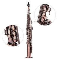 Profesionalni mesingani ravni bb sopran saksofonske nikl sa drvenim duvačkim uzorka instrumenata s rukavicama s rukavicama čišćenje krpe