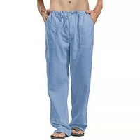Muške hlače Muška posteljina spajaju kombinezon Casual Pocket Sportski rad Ležerne prilike pantalone
