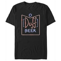 Muški su Simpsonovi Duff Beer Neon GRAFIC TEE Crni medij
