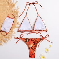 Amousa ženski kupaći kostimi maski patchwork seksi bikini zavoj split kupalište za kupaće odjeće