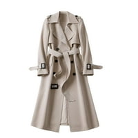 Hladno vremenski vest Ženski kaput Čvrsti tanak fit kaput jakna dugačka gornja odjeća WindBreaker tona