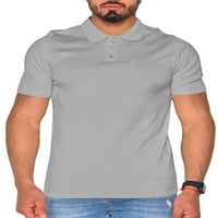 GRIANOOK MENS T majice Dugme Ljeto vrhovi reverzne majice Men Fitness bluza Prozračna majica kratkih