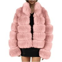 Žene FAU krznene jakne i kaputi hladni vremenski hladni krzneni zimski kaputi jakna od pune kratke gornje odjeće