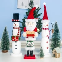Dido Božić Santa Santa Snowman Nutcracker Ornament Drveni orah officir vojnik Dekoracija stola Tradicionalni