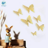 Deago 3D leptir zidne naljepnice Art naljepnice DIY uklonjive naljepnice Set veličine za kućnu dječju