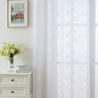Sanviglor prozor za zavjese filtriranje zavjese polu-čiste Soild Curtains Grommet dugačak kućni dekor