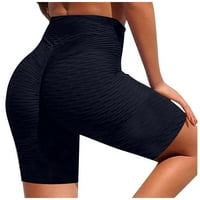 Yoga hlače 2pcwomen naboran visoki struk Hip Stretch Trčanje fitness yoga hlače Bikerske kratke hlače