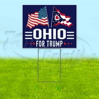 Ohio za Trumpov znak dvorišta, uključuje metalni stup udio