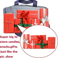 Manxivoo Skladišta božićne torbe s ručkama Bagmultifunkcionalne božićne torbe za poklone za paljenje