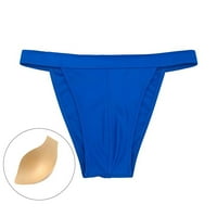 Muški kupaći kostimi Torbe donje rublje Thong Swim Shorts Trunks Garnice Bikini Plivanje Kup Plava L
