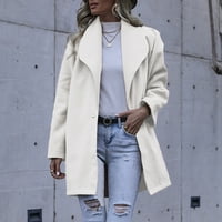 Tking Fashion Ženska zimska vuna kaput Jakna za jaknu Ženske topli slim dugačak kaput - XL