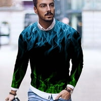 Auroural Man Odjeća za uklanjanje odjeće Muška unizna dnevna majica 3D grafički print otisci dugih rukava