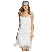 Ljetne haljine ulice modne čvrste a-line proljetne putne haljine bijele