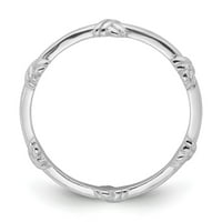 Sterling Silver Rhodium prekriveni čvor Vječnosti veličine nakita pokloni za žene - 1. grama