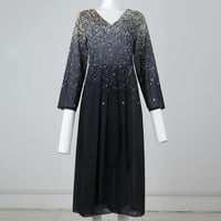 Maxi haljine za žene Dame Fashion V-izrez francuska haljina večernja haljina šifon nepravilna ljuljačka