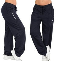 Idoravan ženske casual pantalone Žene jesen zima široko noga joga sportske ležerne pantalone za duge hlače