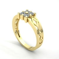 Prirodno 1.5carat okrugli rez Diamond Muns Classic Angažman za angažman prsten Čvrsta 14k ruža, bijeli ili žuti zlatnik GH SI1