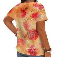 Ljetni kratki rukav cvjetni 3D tiskani košulje povremene ženske bluze