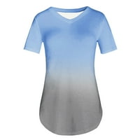 Ljetni kratki rukovi Tuns za žene scoop vrat Basic Bluze Comfy labavi ugradnju trendi majica