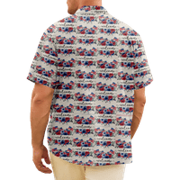 4. jula muške havajske majice SAD Nacionalna majica zastava Grafički 3D košulja Ovratnik kratkih rukava