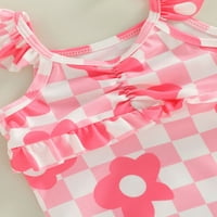 Nituyy Baby Girl One kupaći kostimi cvjetni plaćeni print sitni kostimi za kupanje za kupanje