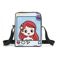 Mala sirena dječje školske torbe Fantastična animacija za disanje Ispiši ruksak za osnovnu školu Ariel sa križnim torbom za dječake i djevojke za vanredno dnevno
