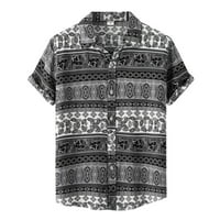 Ulična ležerna majica muško ljetni casual havaii egzotična košulja za tiskane kratkih rukava Okrenite