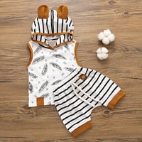 Odjeća Djevojke Hlače T Baby Boy Hood Hlače Striped Tops Majica Boys Outfits & Set za 12 mjeseci