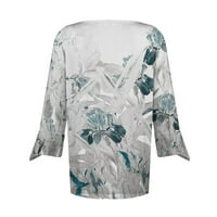 Feterrnal ženska gornja labava casual v-izrezana bluze za bluze za majicu zvona Ljetni vrhovi za žene