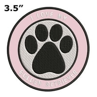 Love Moj Zlatni retriver 3,5 Igrani ili šivanje vezerični patch Applique - Porodični ljubimac pas pas