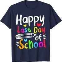 Drvo sretan posljednji dan školskog učenika žene smiješna ljetna kratka majica