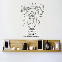 Naljepnica naljepnica vinilnih zidova: Builder za tijelo za tijelo Vježba u teretani Moderan dekor slika