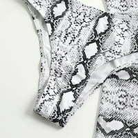 Bikini setovi za žene Wqqzjj Womens kupaći kupaćih komisije, ženska kravata tiskana poprečna šifon trodijelni
