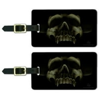 Shadow Skull Monster Horns Fantasy Prtljaga ID oznake Kočnice za nošenje - set od 2