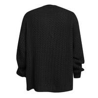 Žene Čvrsti casual Crochet Cardigan Dugmer Džemper Kimono Boho prevelizirani kardigan kaput