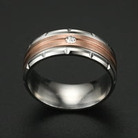 Dengmore prsten unise od nehrđajućeg čelika kristalni prsten za muškarce i žene par prsten