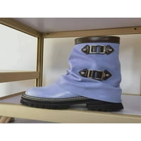 Crocowalk Ženske čizme kopča Srednja srednja teletska platforma čizme Boots dame dame zimske cipele