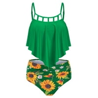 YOBECHO ženska odjeća za plažu sa dva dijela suncokret