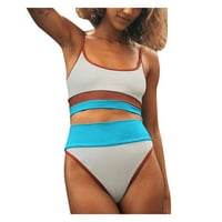 Ženski kupaći kostimi Control plus veličina kupaći komič za kupaće bandeau zavoj bikini set push-up