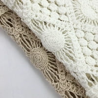 Žene Vintage Crochet Camis prsluk Boho šuplji iz Cvjetni pleteni otvor bez rukava